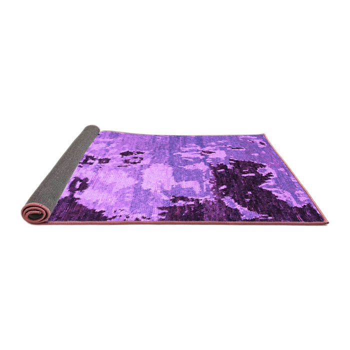 Sideview of Abstract Purple Contemporary Rug, con1243pur