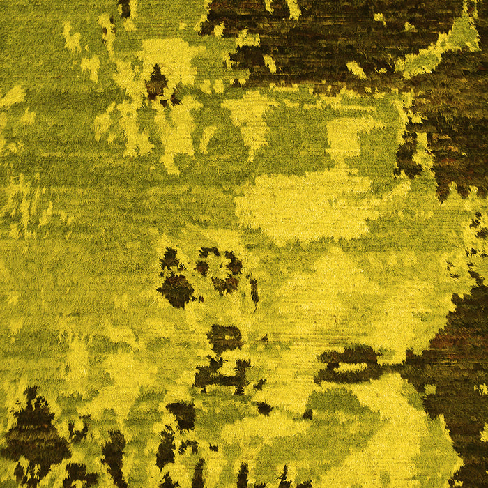 Machine Washable Abstract Yellow Contemporary Rug, wshcon1243yw