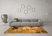 Machine Washable Abstract Orange Contemporary Area Rugs in a Living Room, wshcon1243org