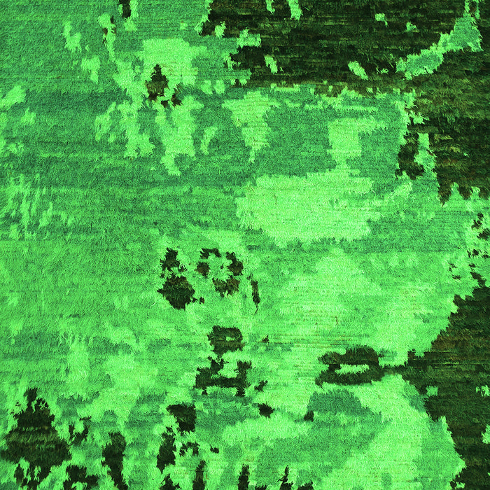 Serging Thickness of Machine Washable Abstract Green Contemporary Area Rugs, wshcon1243grn