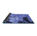 Sideview of Abstract Blue Contemporary Rug, con1243blu