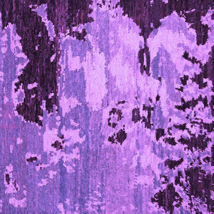 Square Abstract Purple Contemporary Rug, con1243pur