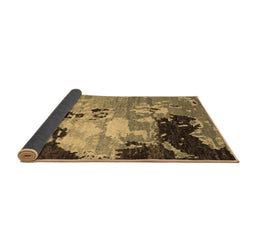 Sideview of Abstract Brown Contemporary Rug, con1243brn