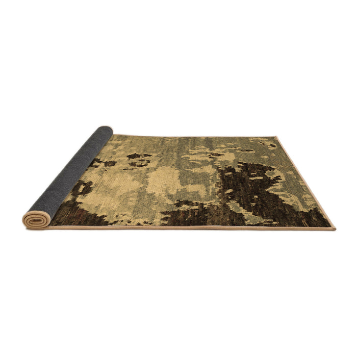 Sideview of Abstract Brown Contemporary Rug, con1243brn