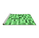 Sideview of Machine Washable Abstract Emerald Green Contemporary Area Rugs, wshcon1244emgrn