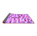 Sideview of Abstract Purple Contemporary Rug, con1244pur