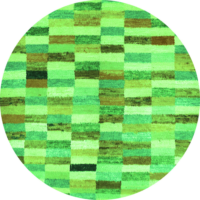 Machine Washable Abstract Green Contemporary Area Rugs, wshcon1244grn