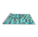 Sideview of Machine Washable Abstract Light Blue Contemporary Rug, wshcon1244lblu