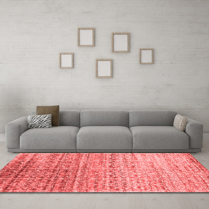 Contemporary Red Washable Rugs