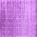 Square Abstract Purple Contemporary Rug, con1245pur