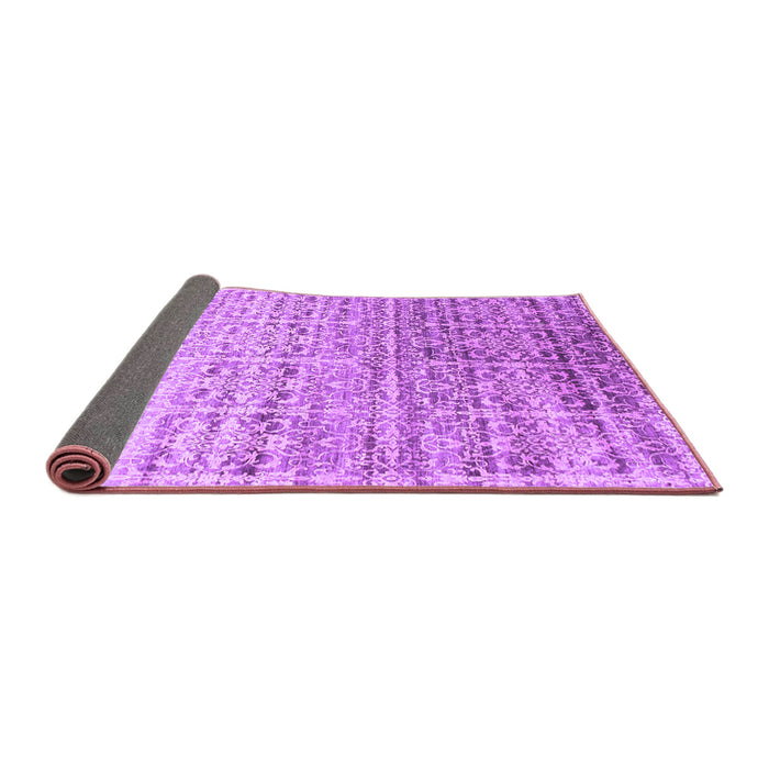 Sideview of Abstract Purple Contemporary Rug, con1245pur