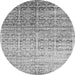 Machine Washable Abstract Gray Contemporary Rug, wshcon1245gry