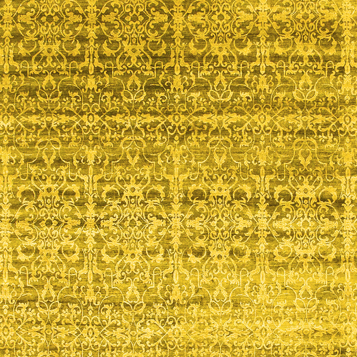 Abstract Yellow Contemporary Rug, con1245yw