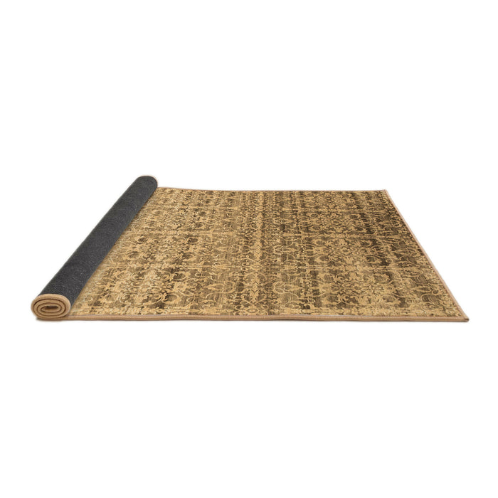 Sideview of Abstract Brown Contemporary Rug, con1245brn