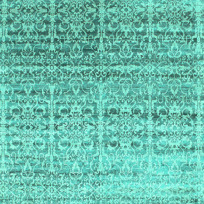 Machine Washable Abstract Turquoise Contemporary Area Rugs, wshcon1245turq
