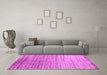 Machine Washable Abstract Pink Contemporary Rug in a Living Room, wshcon1245pnk