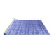 Sideview of Machine Washable Abstract Blue Contemporary Rug, wshcon1245blu