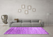 Machine Washable Abstract Purple Contemporary Area Rugs in a Living Room, wshcon1245pur