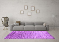 Machine Washable Abstract Purple Contemporary Rug, wshcon1245pur