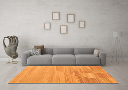 Machine Washable Abstract Orange Contemporary Area Rugs in a Living Room, wshcon1246org