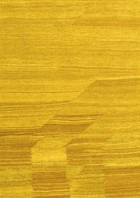 Abstract Yellow Contemporary Rug, con1246yw