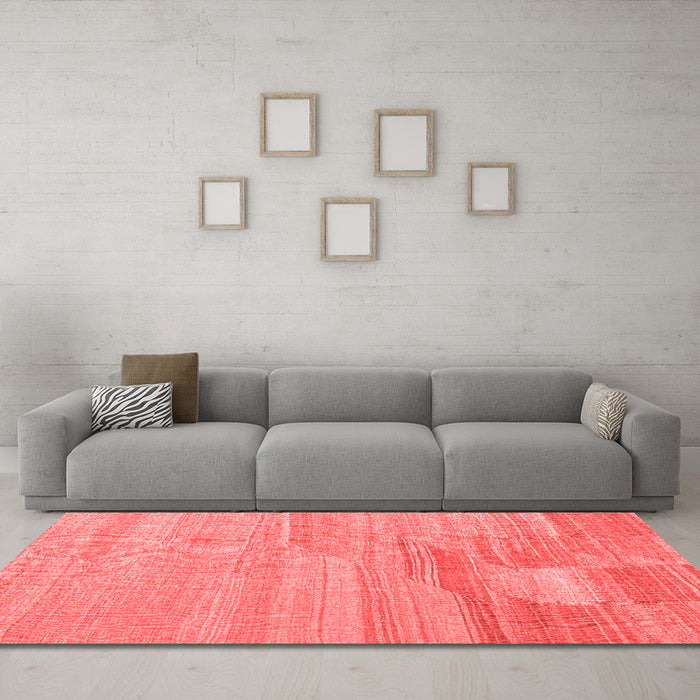 Contemporary Red Washable Rugs