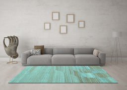 Machine Washable Abstract Light Blue Contemporary Rug in a Living Room, wshcon1246lblu
