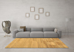 Machine Washable Abstract Brown Contemporary Rug in a Living Room,, wshcon1246brn