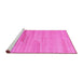 Sideview of Machine Washable Abstract Pink Contemporary Rug, wshcon1246pnk