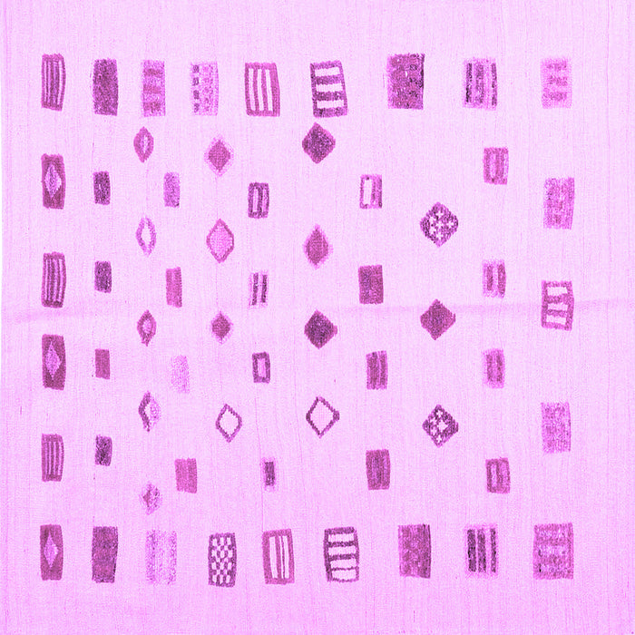 Square Abstract Purple Contemporary Rug, con1247pur