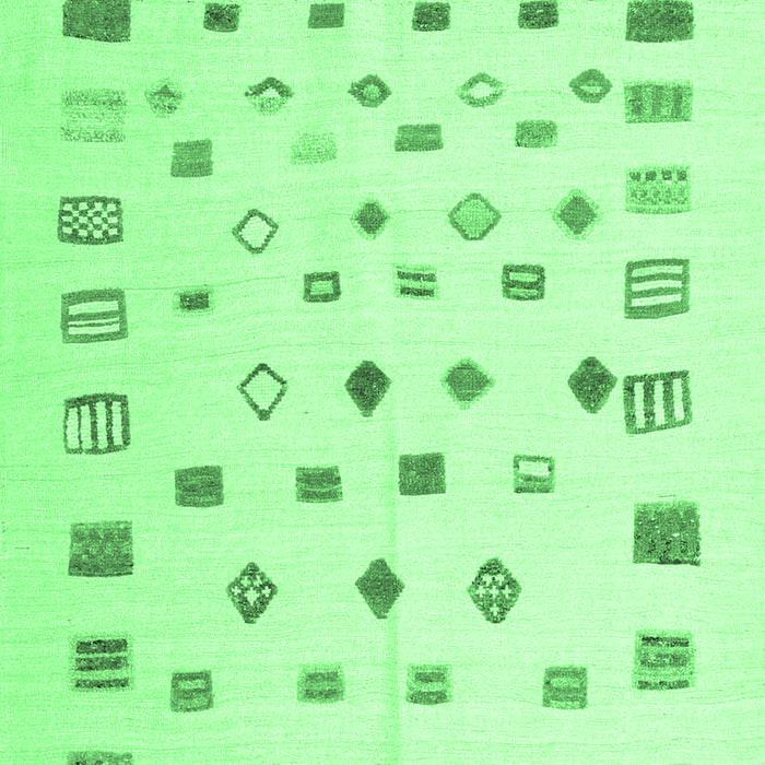 Machine Washable Abstract Emerald Green Contemporary Area Rugs, wshcon1247emgrn