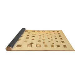Sideview of Abstract Brown Contemporary Rug, con1247brn