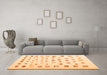 Machine Washable Abstract Orange Contemporary Area Rugs in a Living Room, wshcon1247org