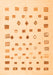 Serging Thickness of Machine Washable Abstract Orange Contemporary Area Rugs, wshcon1247org