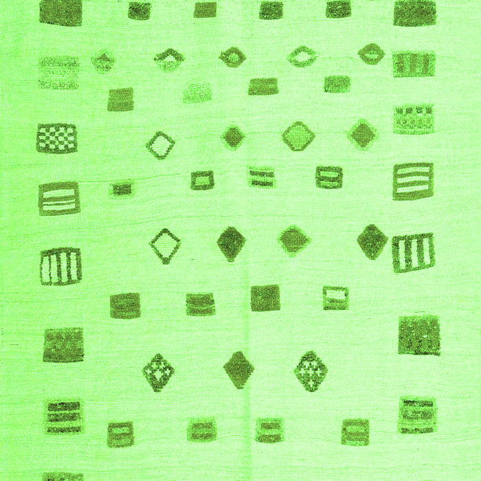 Serging Thickness of Machine Washable Abstract Green Contemporary Area Rugs, wshcon1247grn