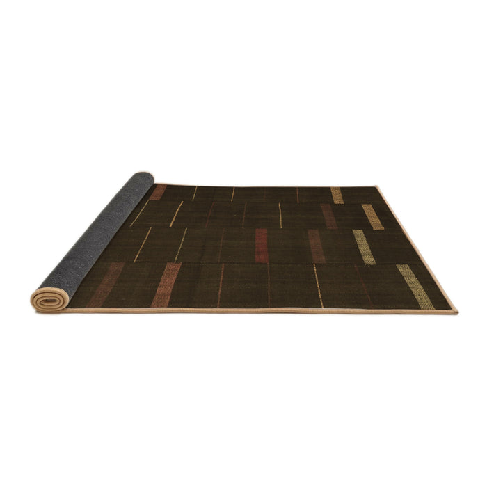 Sideview of Abstract Brown Contemporary Rug, con1248brn