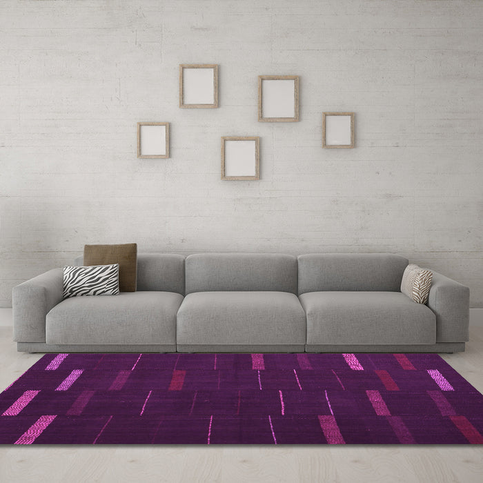 Machine Washable Abstract Pink Contemporary Rug in a Living Room, wshcon1248pnk