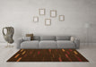 Machine Washable Abstract Orange Contemporary Area Rugs in a Living Room, wshcon1248org