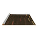 Sideview of Machine Washable Abstract Brown Contemporary Rug, wshcon1248brn