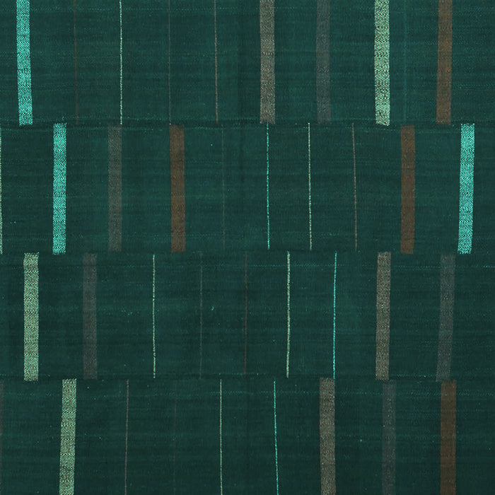 Square Machine Washable Abstract Turquoise Contemporary Area Rugs, wshcon1248turq