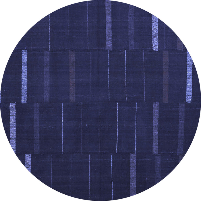Round Machine Washable Abstract Blue Contemporary Rug, wshcon1248blu