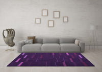 Machine Washable Abstract Purple Contemporary Rug, wshcon1248pur