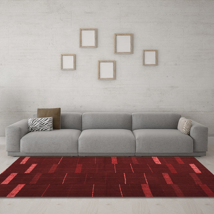 Contemporary Red Washable Rugs