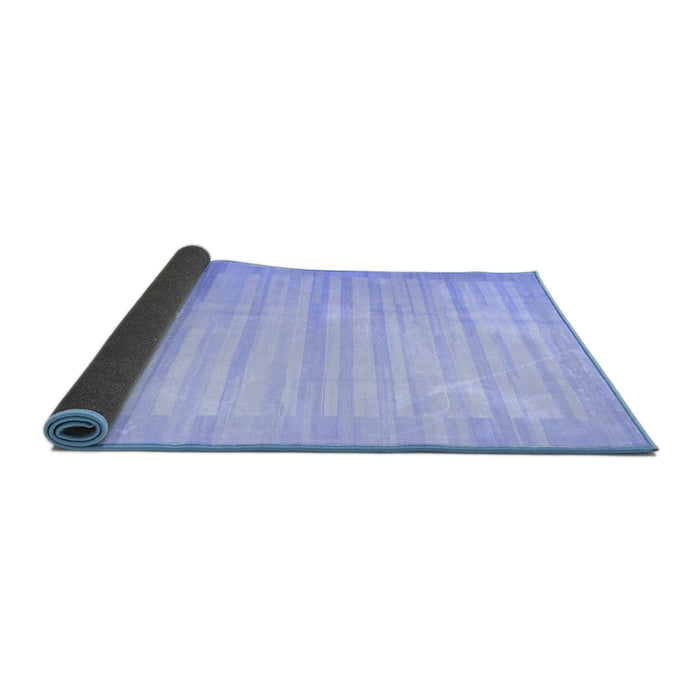 Sideview of Abstract Blue Contemporary Rug, con1249blu