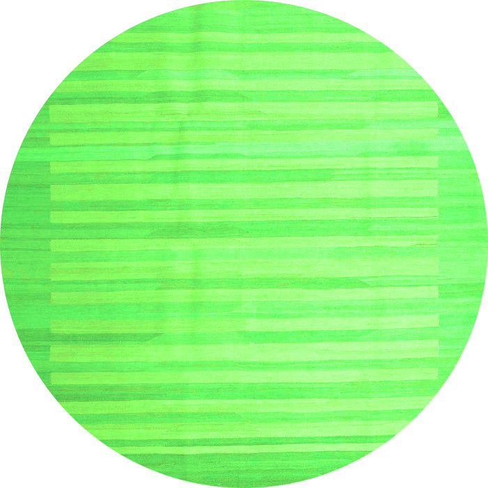 Square Abstract Green Contemporary Rug, con1249grn