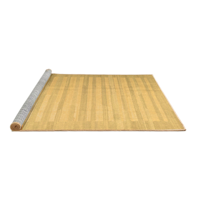 Sideview of Machine Washable Abstract Brown Contemporary Rug, wshcon1249brn