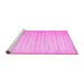 Sideview of Machine Washable Abstract Pink Contemporary Rug, wshcon1249pnk