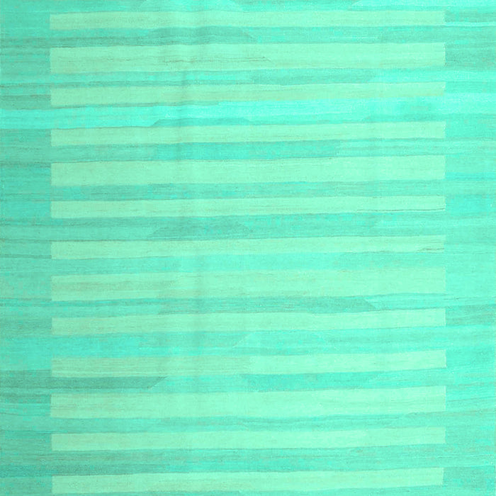 Machine Washable Abstract Turquoise Contemporary Area Rugs, wshcon1249turq