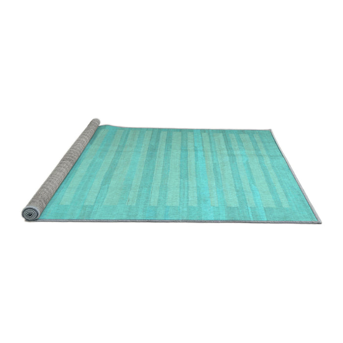 Sideview of Machine Washable Abstract Light Blue Contemporary Rug, wshcon1249lblu