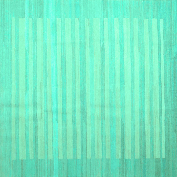 Square Abstract Turquoise Contemporary Rug, con1249turq